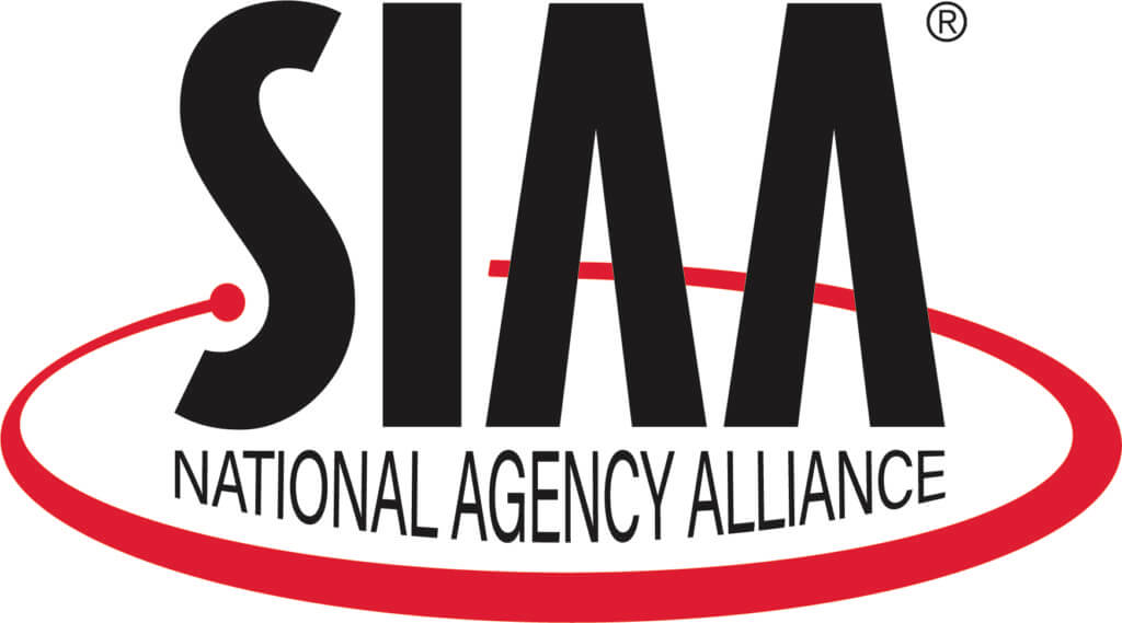 Logo of the SIA National Agency Alliance, featuring the name and emblem, associated with Capital Premium Financing.