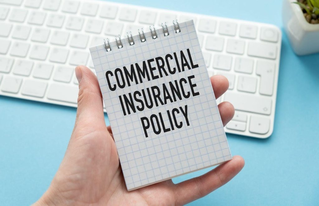A commercial insurance policy on a desk, highlighting its importance for business protection